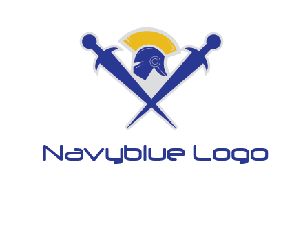 sword with helmet logo