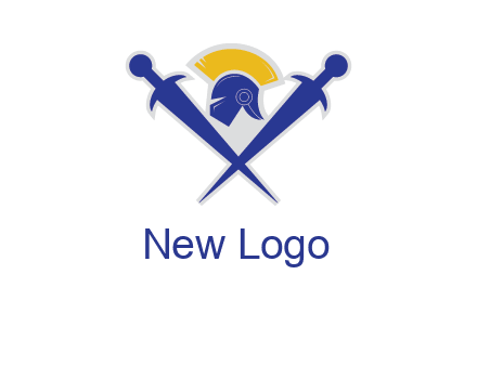 sword with helmet logo