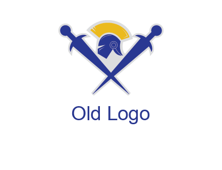sword with helmet logo