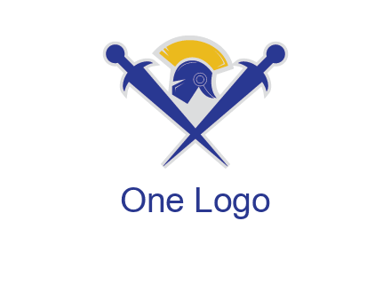 sword with helmet logo