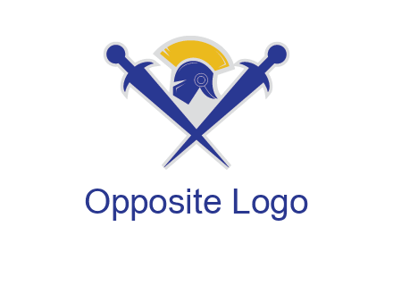 sword with helmet logo