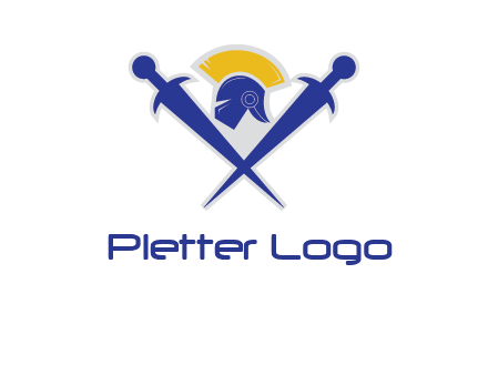 sword with helmet logo