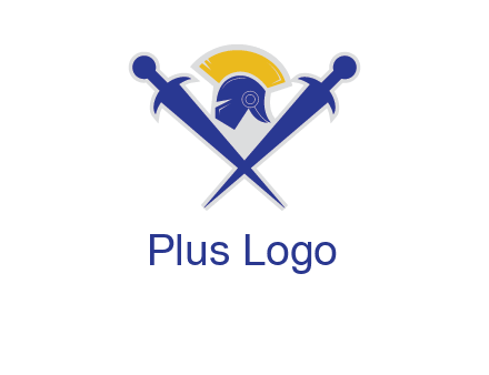sword with helmet logo