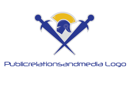 sword with helmet logo