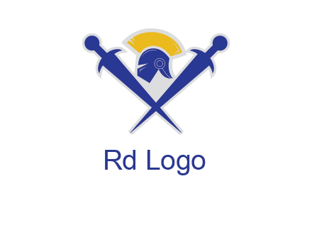 sword with helmet logo