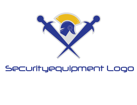 sword with helmet logo