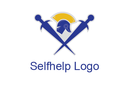 sword with helmet logo