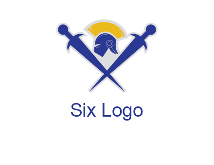 sword with helmet logo