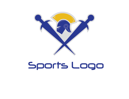 sword with helmet logo