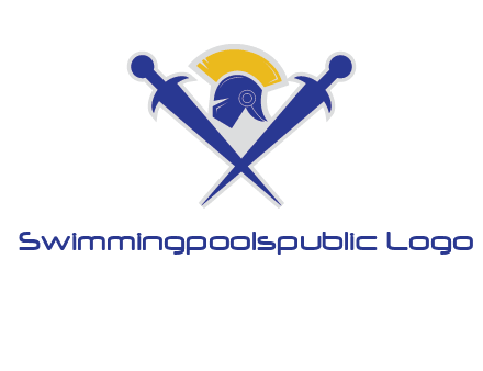 sword with helmet logo
