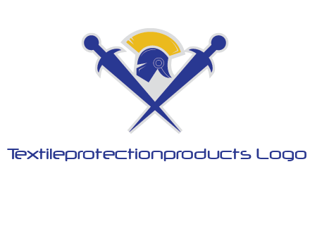 sword with helmet logo