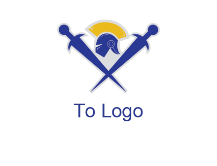 sword with helmet logo
