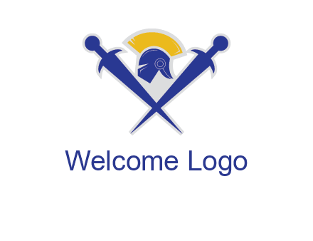 sword with helmet logo