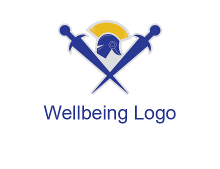 sword with helmet logo