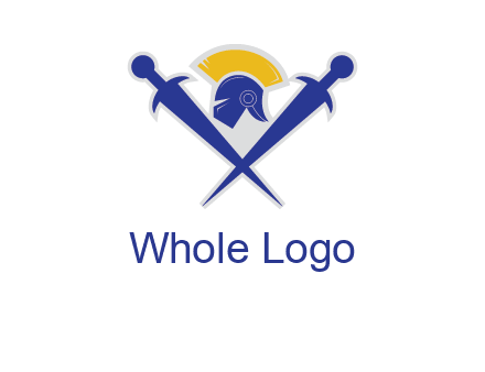 sword with helmet logo