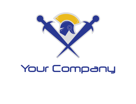 sword with helmet logo