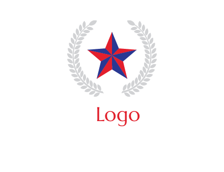 star with wreath security logo