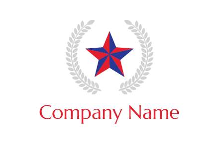 star with wreath security logo