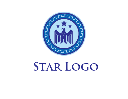 eagle and stars security logo