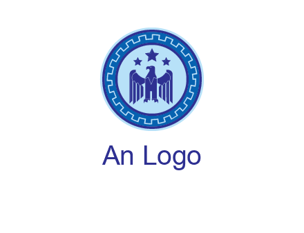 eagle and stars security logo