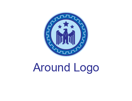 eagle and stars security logo