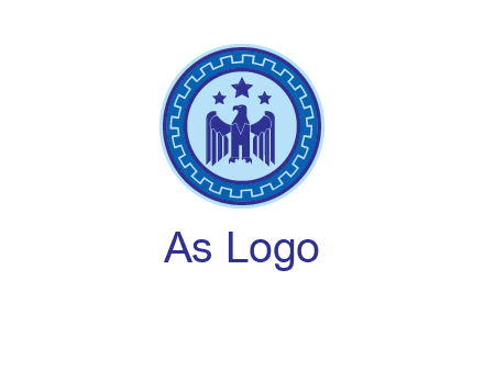 eagle and stars security logo