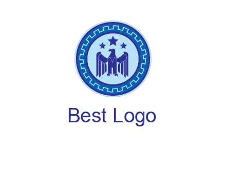 eagle and stars security logo