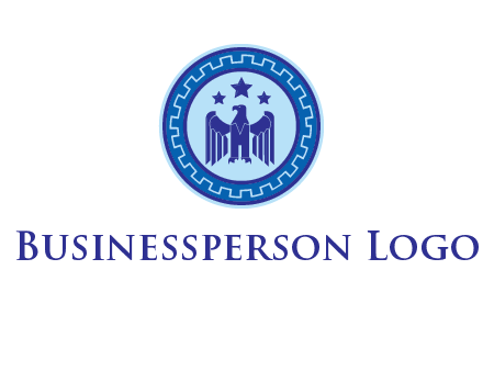 eagle and stars security logo