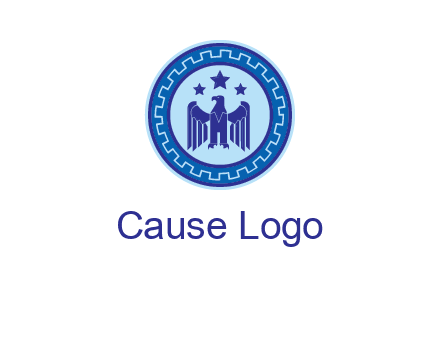 eagle and stars security logo