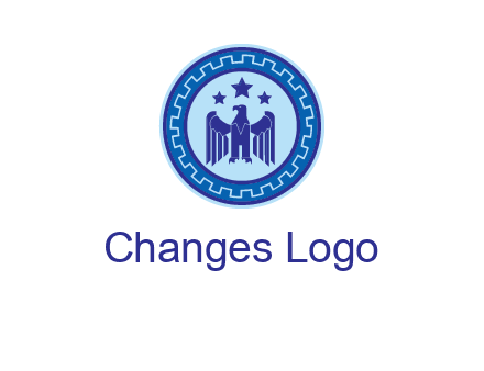 eagle and stars security logo