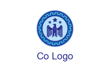 eagle and stars security logo