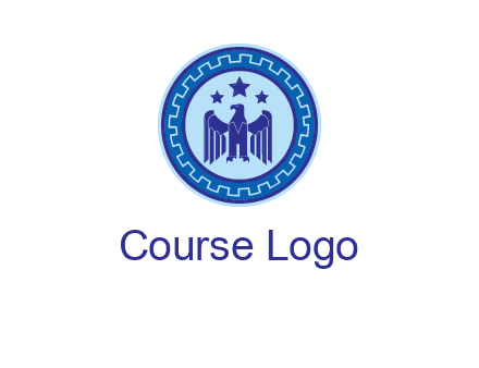 eagle and stars security logo