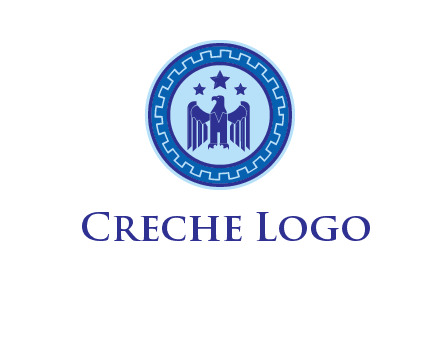 eagle and stars security logo