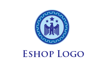 eagle and stars security logo