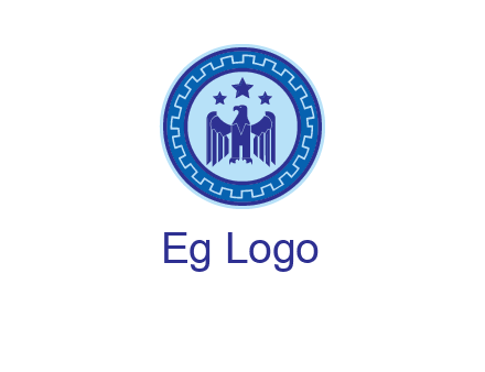 eagle and stars security logo