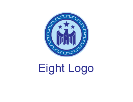 eagle and stars security logo