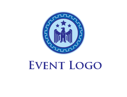 eagle and stars security logo