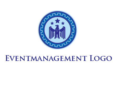 eagle and stars security logo