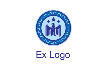eagle and stars security logo