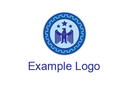 eagle and stars security logo
