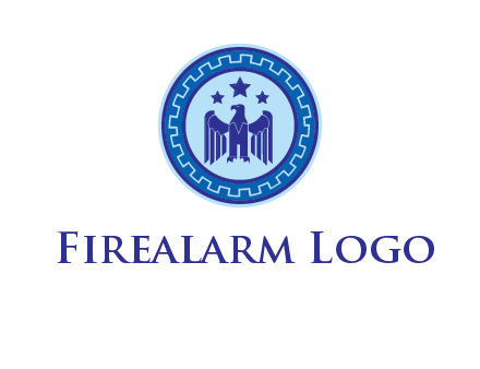 eagle and stars security logo