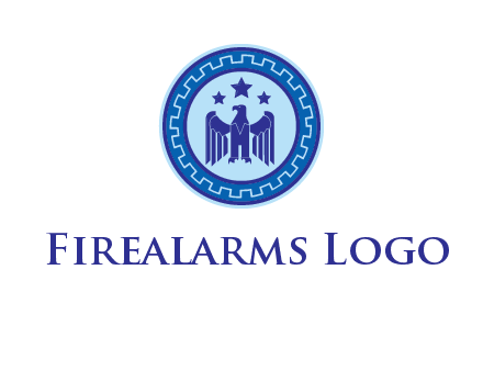 eagle and stars security logo