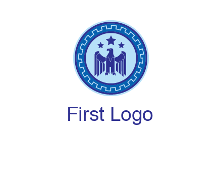 eagle and stars security logo