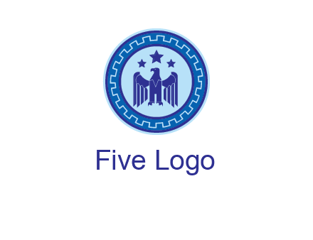 eagle and stars security logo