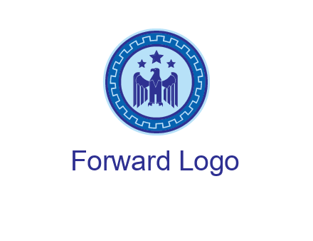 eagle and stars security logo