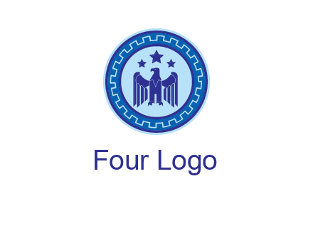eagle and stars security logo