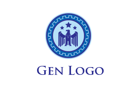 eagle and stars security logo