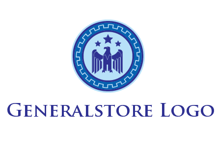 eagle and stars security logo