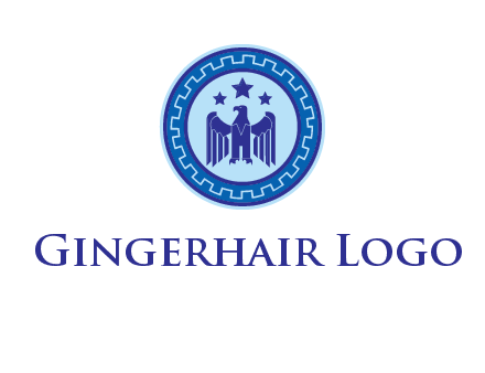 eagle and stars security logo