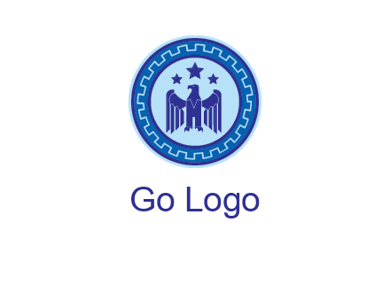 eagle and stars security logo